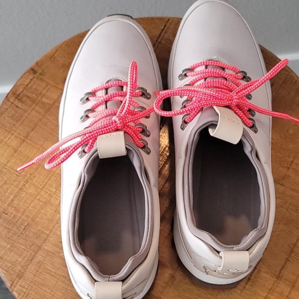 Cole Haan grand os explore white leather shoes - Picture 4 of 5